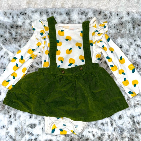 Lemon Overall Dress (12M) - Picture 1 of 4